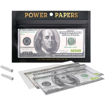 POWER PAPERS - DOLLAR Rolling Papers (12 Blatt + 12 Tips)